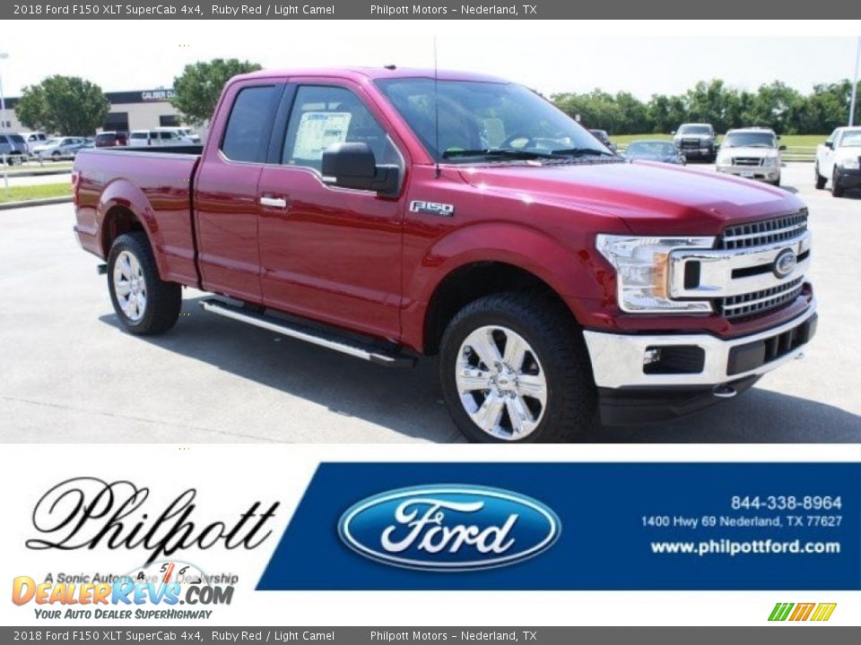 2018 Ford F150 XLT SuperCab 4x4 Ruby Red / Light Camel Photo #1