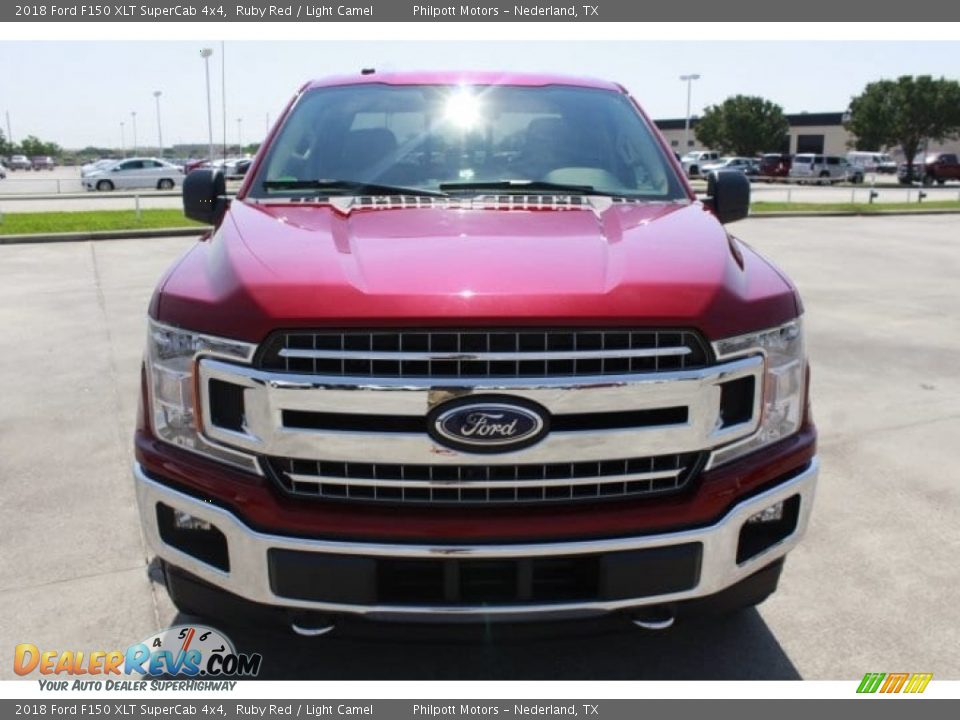 2018 Ford F150 XLT SuperCab 4x4 Ruby Red / Light Camel Photo #2