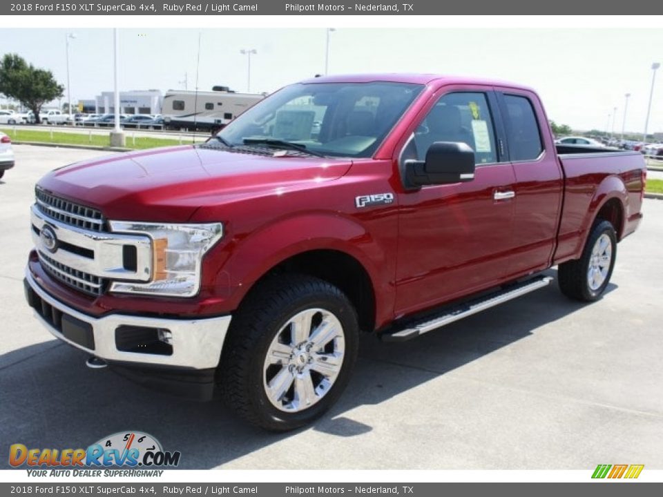 2018 Ford F150 XLT SuperCab 4x4 Ruby Red / Light Camel Photo #3
