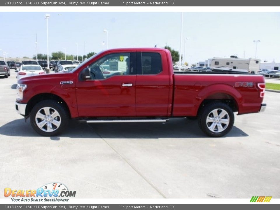 2018 Ford F150 XLT SuperCab 4x4 Ruby Red / Light Camel Photo #5