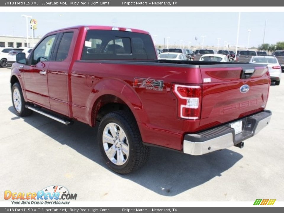 2018 Ford F150 XLT SuperCab 4x4 Ruby Red / Light Camel Photo #7