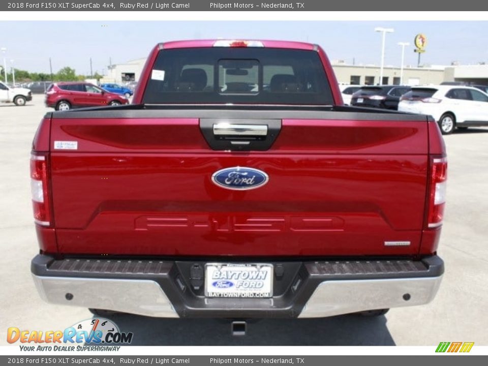 2018 Ford F150 XLT SuperCab 4x4 Ruby Red / Light Camel Photo #8