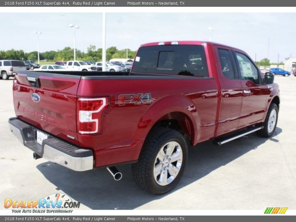2018 Ford F150 XLT SuperCab 4x4 Ruby Red / Light Camel Photo #9