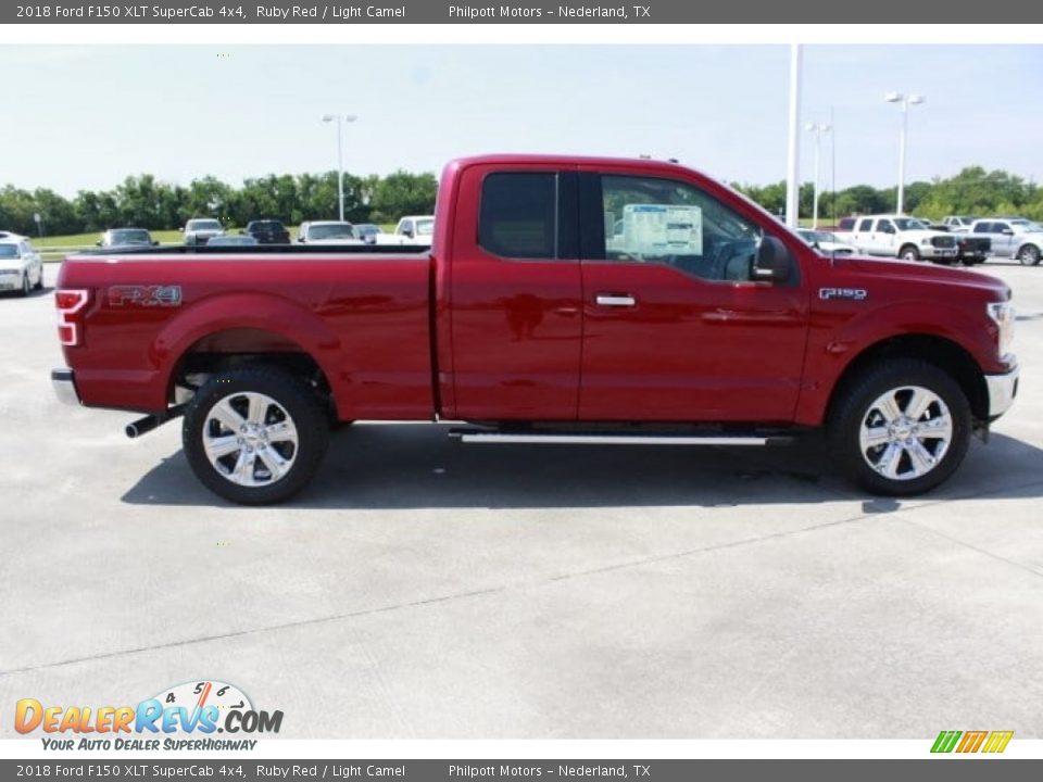 2018 Ford F150 XLT SuperCab 4x4 Ruby Red / Light Camel Photo #11
