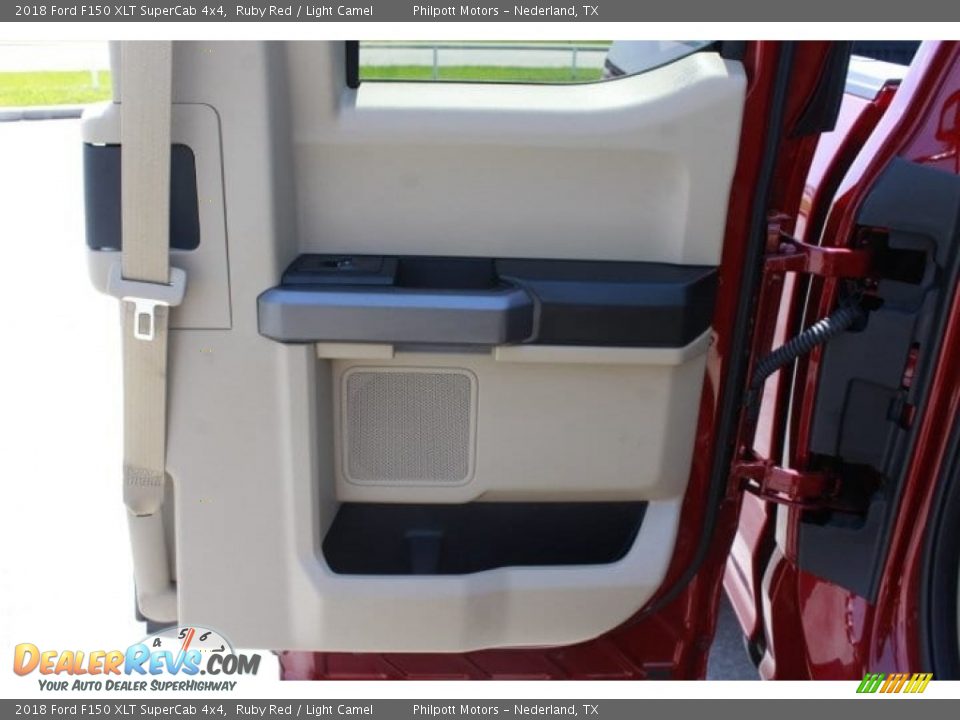 2018 Ford F150 XLT SuperCab 4x4 Ruby Red / Light Camel Photo #25