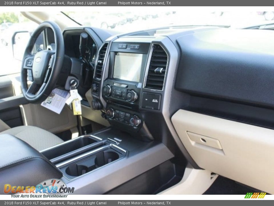 2018 Ford F150 XLT SuperCab 4x4 Ruby Red / Light Camel Photo #28