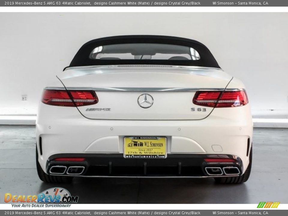 2019 Mercedes-Benz S AMG 63 4Matic Cabriolet designo Cashmere White (Matte) / designo Crystal Grey/Black Photo #3