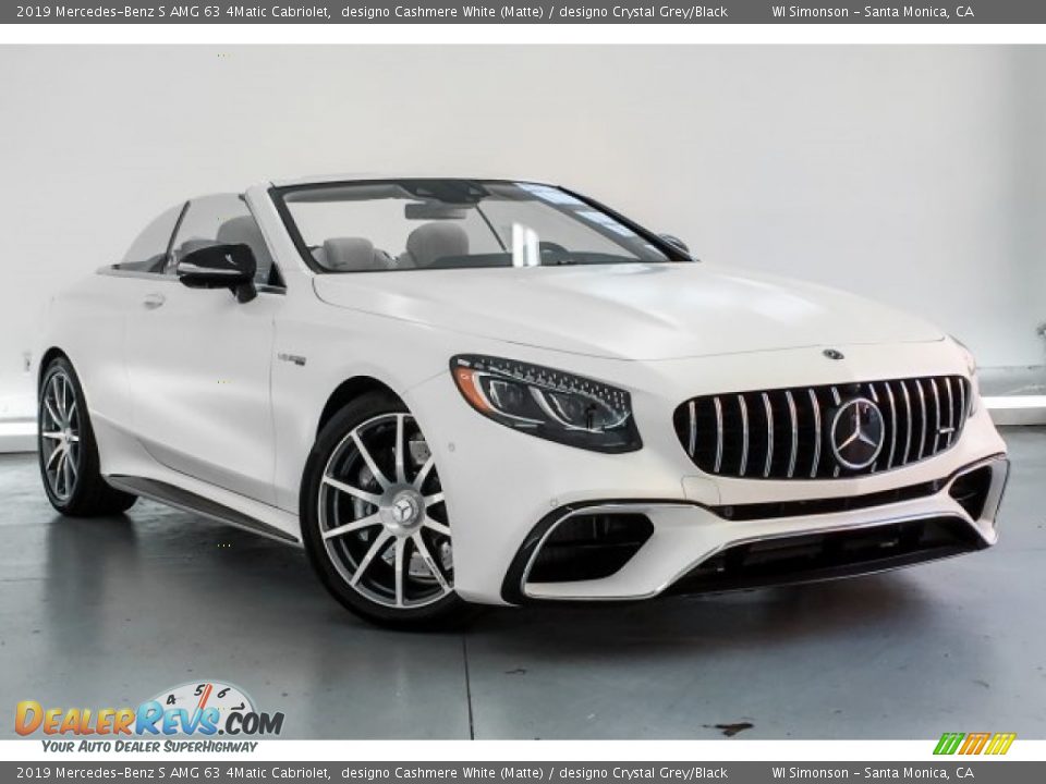 2019 Mercedes-Benz S AMG 63 4Matic Cabriolet designo Cashmere White (Matte) / designo Crystal Grey/Black Photo #14