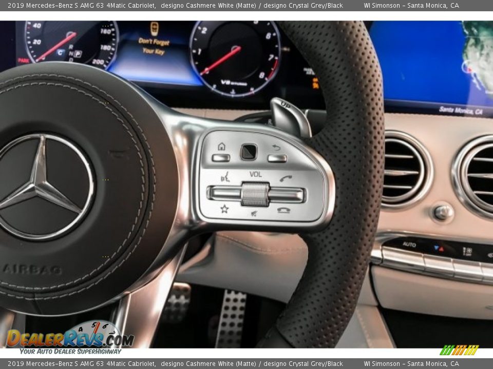 2019 Mercedes-Benz S AMG 63 4Matic Cabriolet designo Cashmere White (Matte) / designo Crystal Grey/Black Photo #21