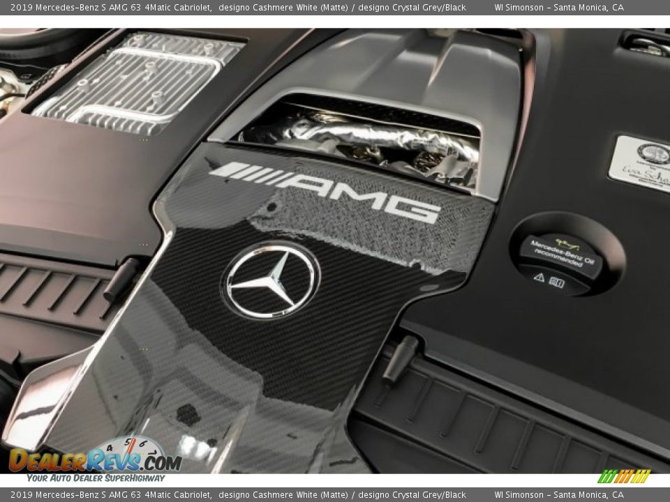 2019 Mercedes-Benz S AMG 63 4Matic Cabriolet designo Cashmere White (Matte) / designo Crystal Grey/Black Photo #31