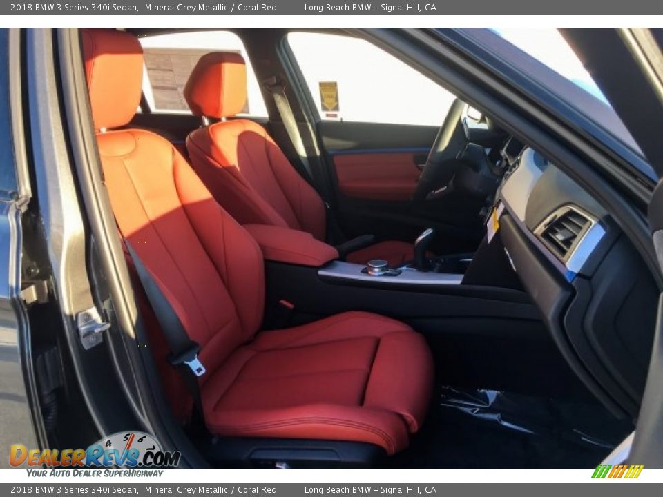 2018 BMW 3 Series 340i Sedan Mineral Grey Metallic / Coral Red Photo #5