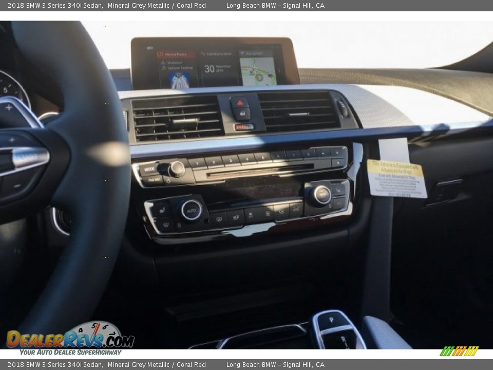 2018 BMW 3 Series 340i Sedan Mineral Grey Metallic / Coral Red Photo #6