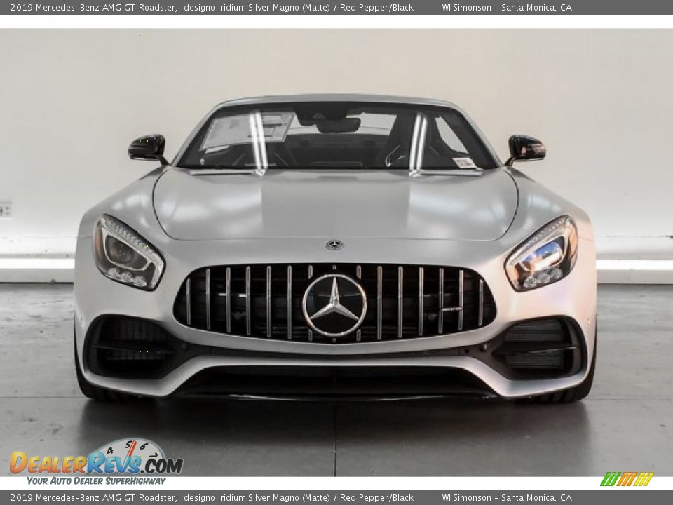 2019 Mercedes-Benz AMG GT Roadster designo Iridium Silver Magno (Matte) / Red Pepper/Black Photo #2