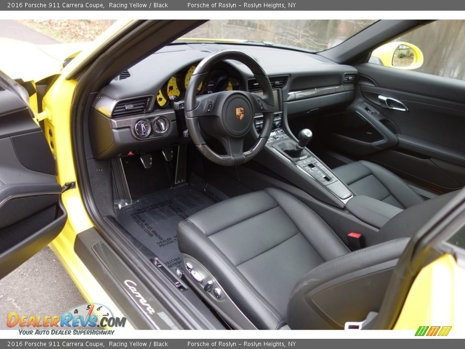 Black Interior - 2016 Porsche 911 Carrera Coupe Photo #10
