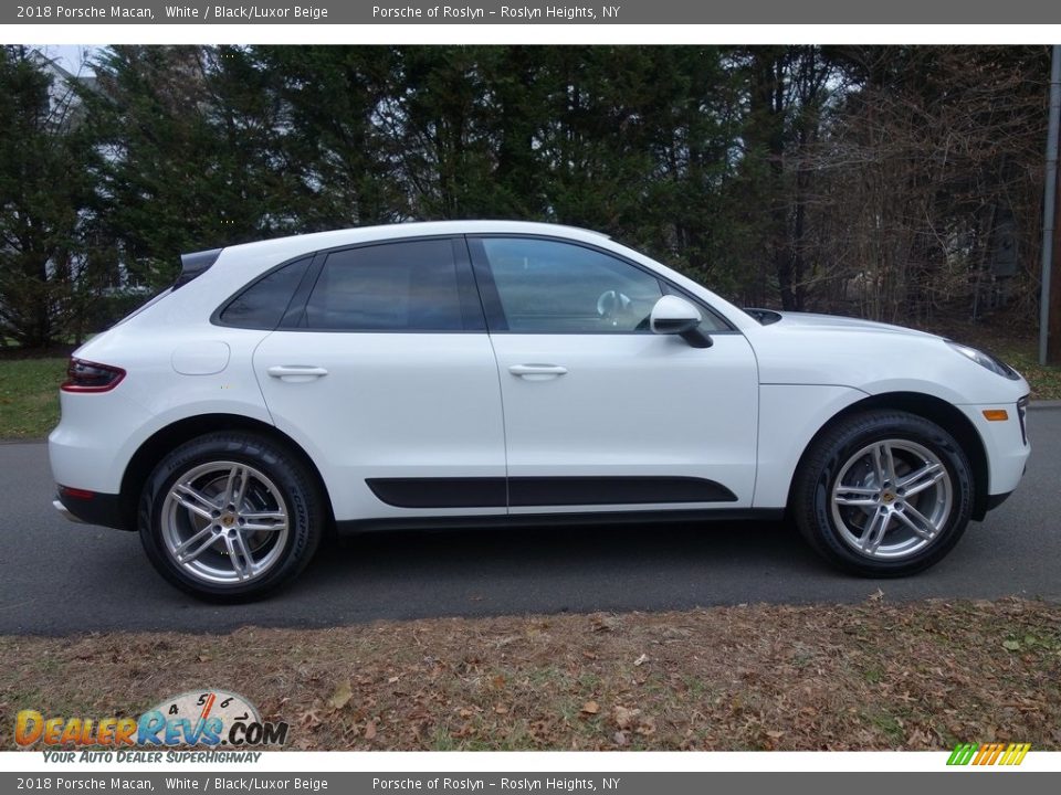2018 Porsche Macan White / Black/Luxor Beige Photo #3
