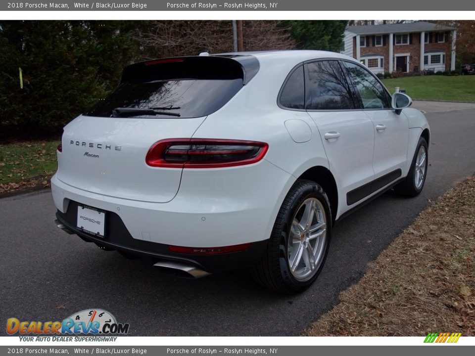 2018 Porsche Macan White / Black/Luxor Beige Photo #4