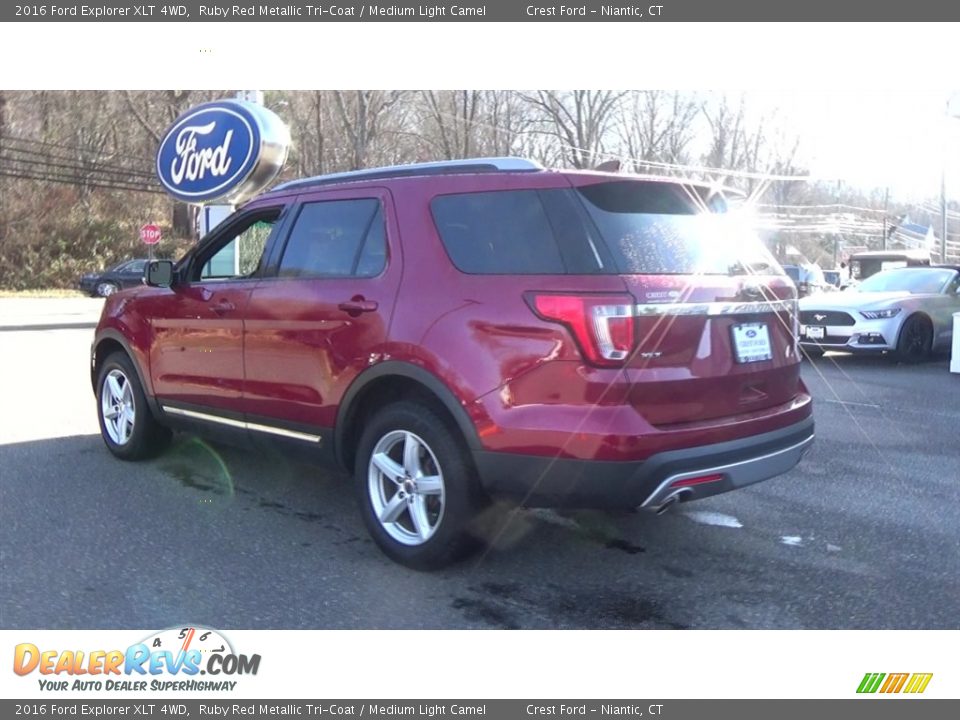 2016 Ford Explorer XLT 4WD Ruby Red Metallic Tri-Coat / Medium Light Camel Photo #5