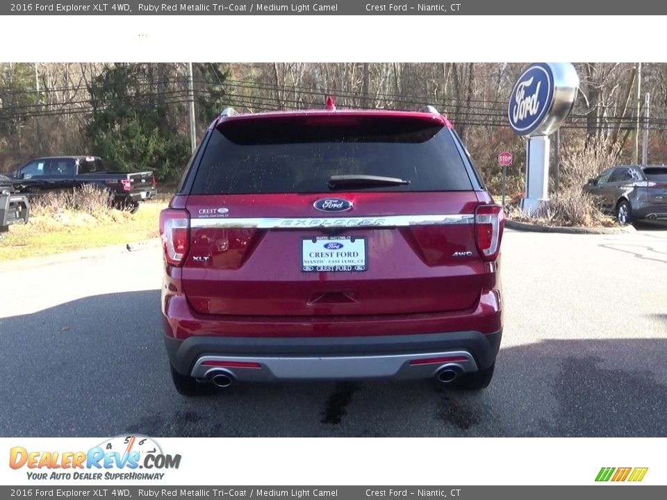 2016 Ford Explorer XLT 4WD Ruby Red Metallic Tri-Coat / Medium Light Camel Photo #6