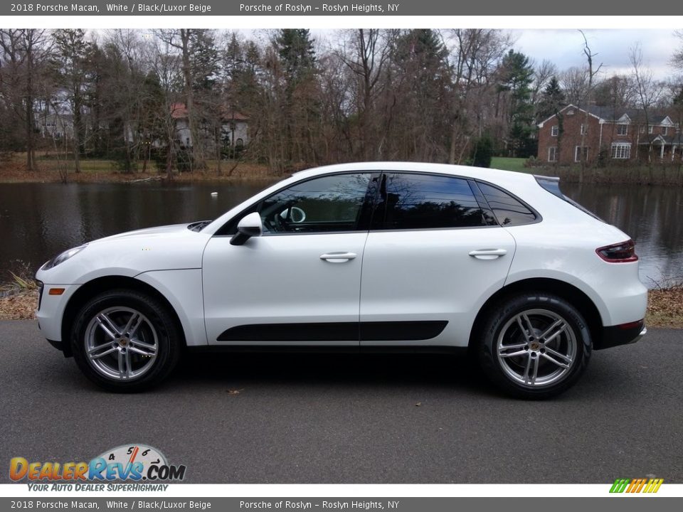 2018 Porsche Macan White / Black/Luxor Beige Photo #7