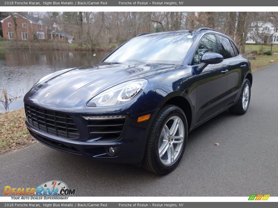 2018 Porsche Macan Night Blue Metallic / Black/Garnet Red Photo #8