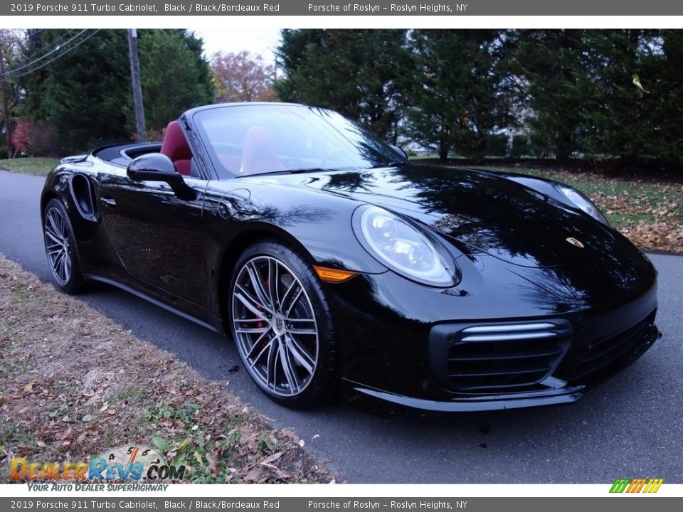 2019 Porsche 911 Turbo Cabriolet Black / Black/Bordeaux Red Photo #1