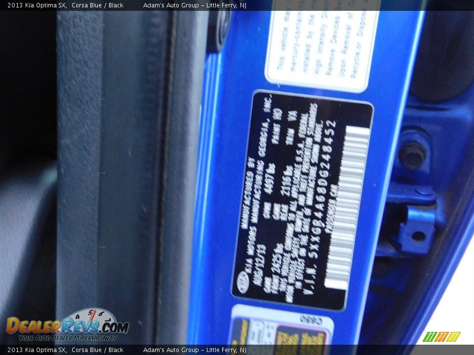 2013 Kia Optima SX Corsa Blue / Black Photo #25