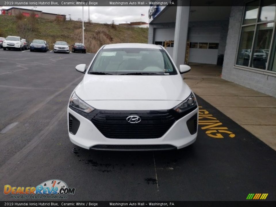 2019 Hyundai Ioniq Hybrid Blue Ceramic White / Beige Photo #2