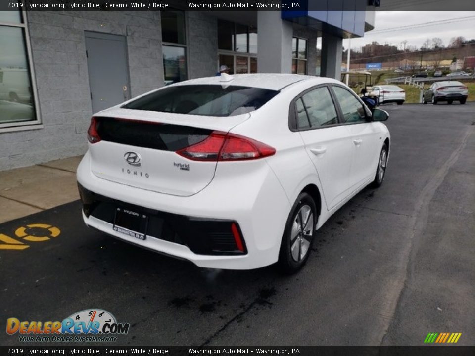 2019 Hyundai Ioniq Hybrid Blue Ceramic White / Beige Photo #8