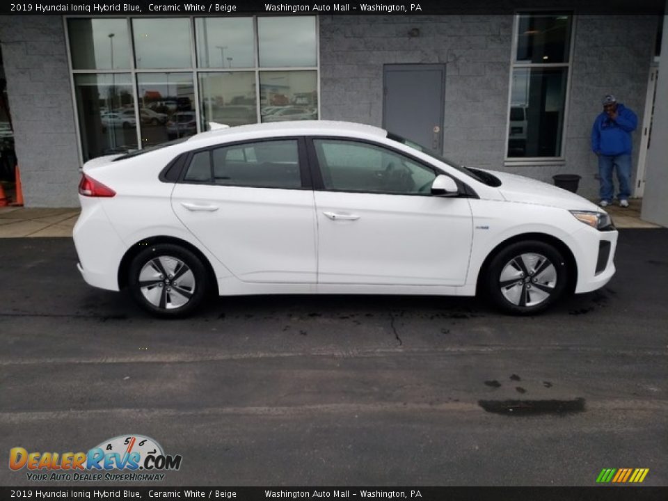 Ceramic White 2019 Hyundai Ioniq Hybrid Blue Photo #9