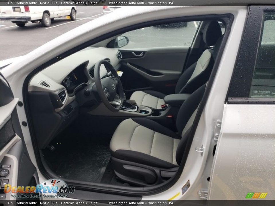 Beige Interior - 2019 Hyundai Ioniq Hybrid Blue Photo #13