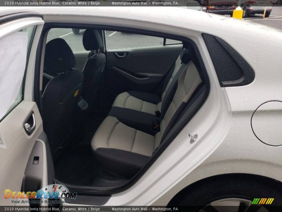 Rear Seat of 2019 Hyundai Ioniq Hybrid Blue Photo #14