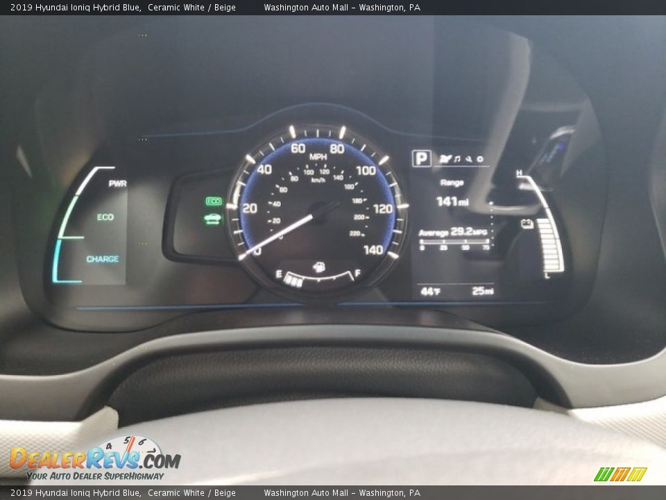 2019 Hyundai Ioniq Hybrid Blue Ceramic White / Beige Photo #19