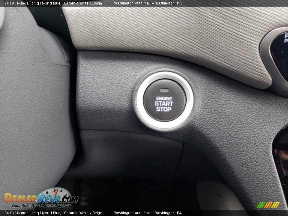 2019 Hyundai Ioniq Hybrid Blue Ceramic White / Beige Photo #24