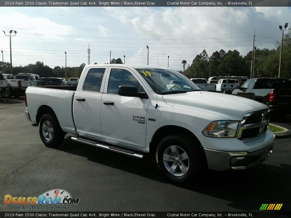 2019 Ram 1500 Classic Tradesman Quad Cab 4x4 Bright White / Black/Diesel Gray Photo #7