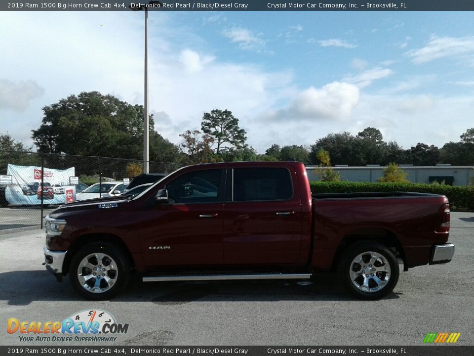 2019 Ram 1500 Big Horn Crew Cab 4x4 Delmonico Red Pearl / Black/Diesel Gray Photo #2