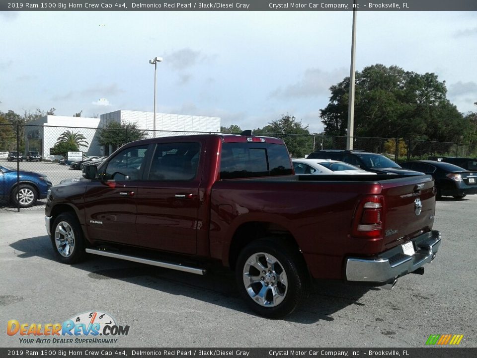 2019 Ram 1500 Big Horn Crew Cab 4x4 Delmonico Red Pearl / Black/Diesel Gray Photo #3