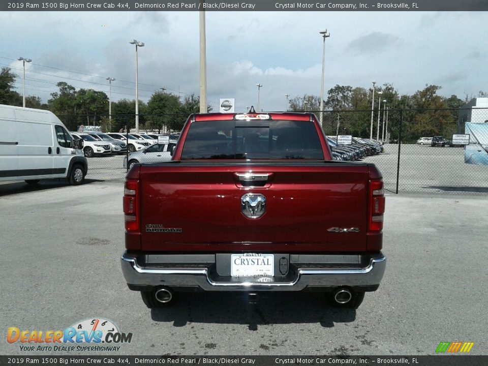 2019 Ram 1500 Big Horn Crew Cab 4x4 Delmonico Red Pearl / Black/Diesel Gray Photo #4