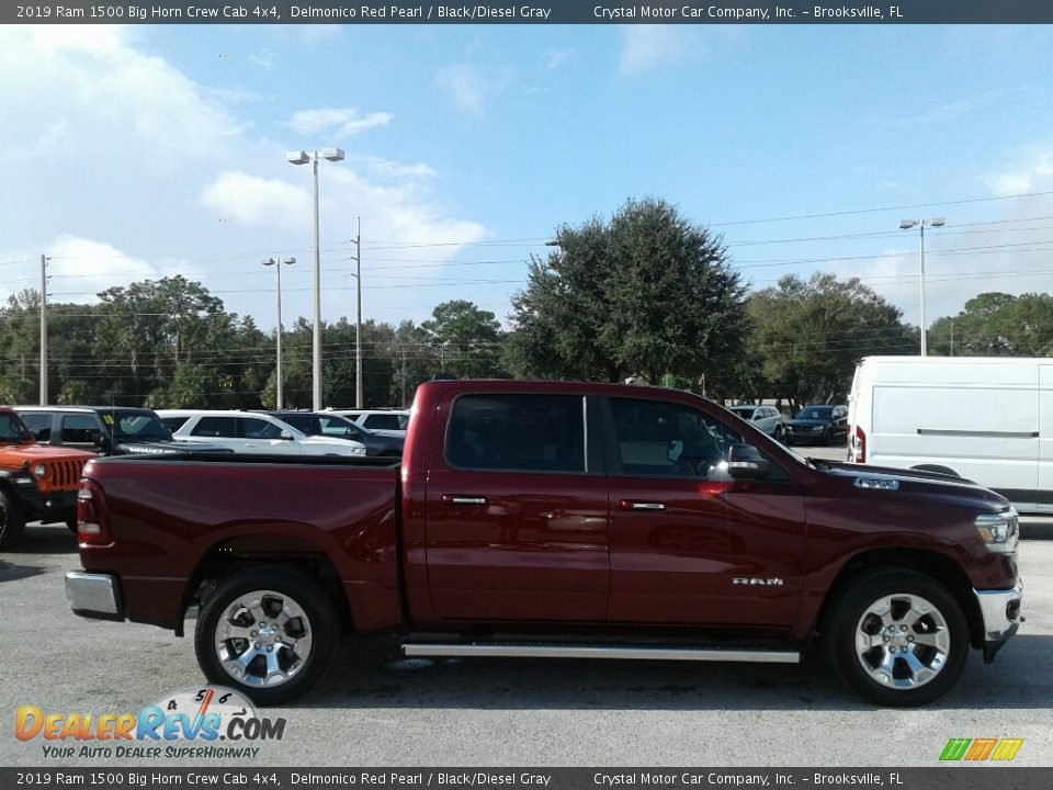2019 Ram 1500 Big Horn Crew Cab 4x4 Delmonico Red Pearl / Black/Diesel Gray Photo #6