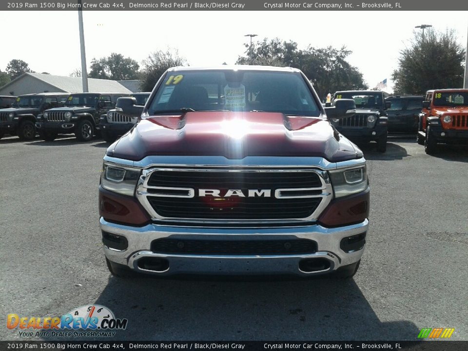 2019 Ram 1500 Big Horn Crew Cab 4x4 Delmonico Red Pearl / Black/Diesel Gray Photo #8