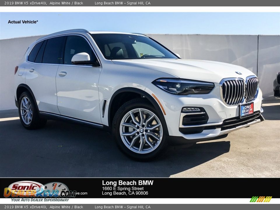 2019 BMW X5 xDrive40i Alpine White / Black Photo #1