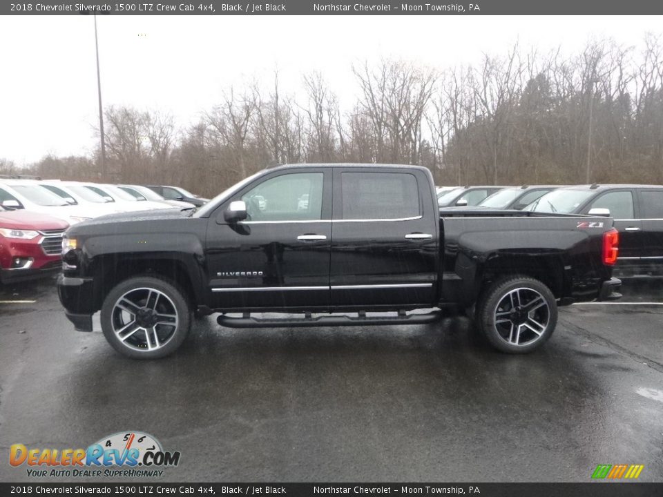 2018 Chevrolet Silverado 1500 LTZ Crew Cab 4x4 Black / Jet Black Photo #2