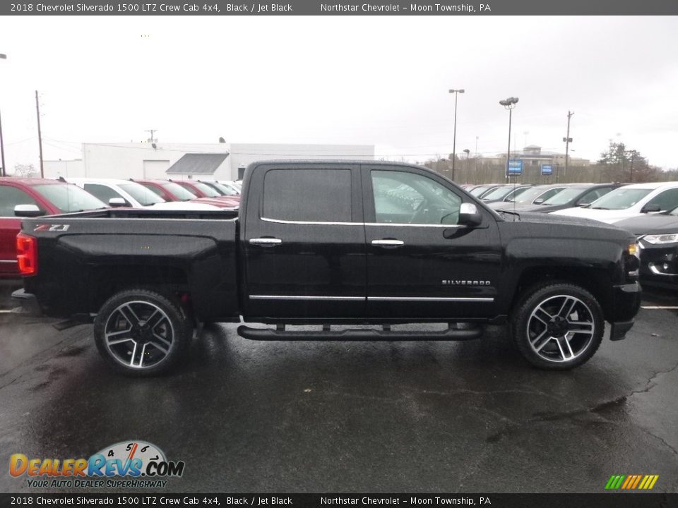 2018 Chevrolet Silverado 1500 LTZ Crew Cab 4x4 Black / Jet Black Photo #6