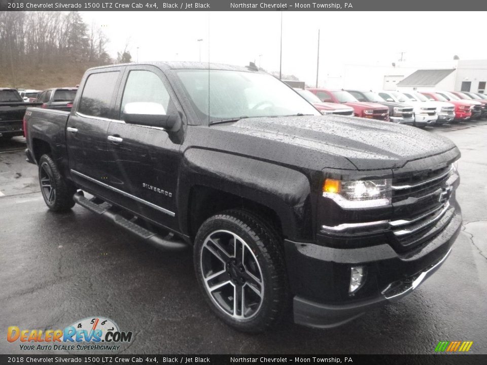 2018 Chevrolet Silverado 1500 LTZ Crew Cab 4x4 Black / Jet Black Photo #7