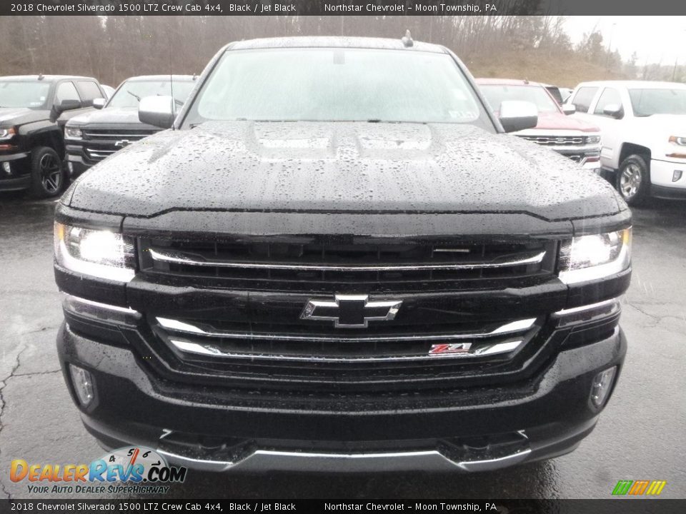 2018 Chevrolet Silverado 1500 LTZ Crew Cab 4x4 Black / Jet Black Photo #8