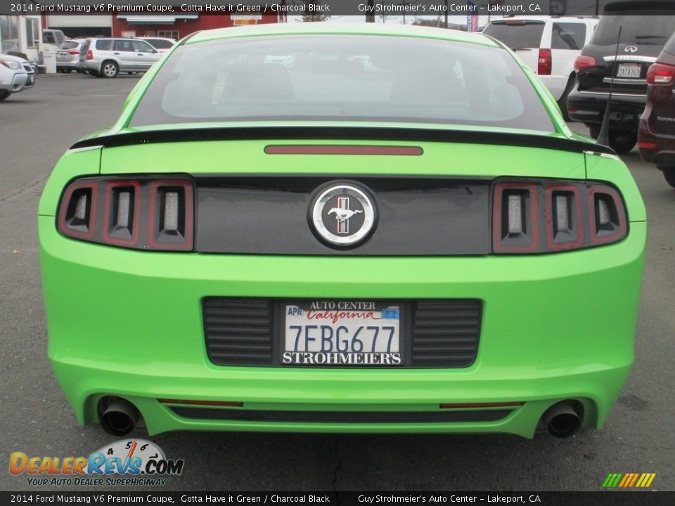 2014 Ford Mustang V6 Premium Coupe Gotta Have it Green / Charcoal Black Photo #6
