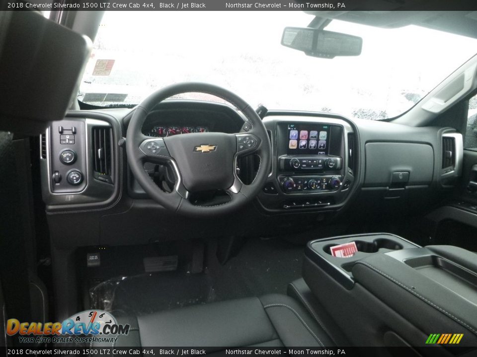 2018 Chevrolet Silverado 1500 LTZ Crew Cab 4x4 Black / Jet Black Photo #13