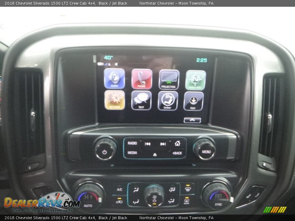 2018 Chevrolet Silverado 1500 LTZ Crew Cab 4x4 Black / Jet Black Photo #17