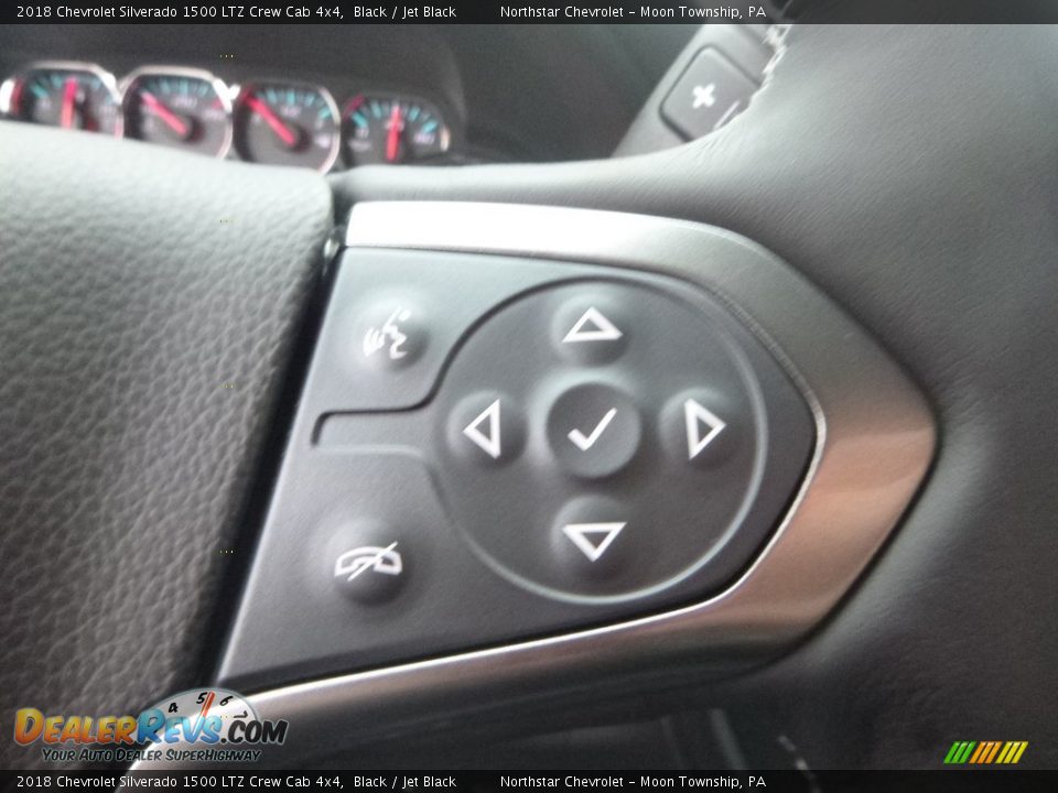 2018 Chevrolet Silverado 1500 LTZ Crew Cab 4x4 Black / Jet Black Photo #19