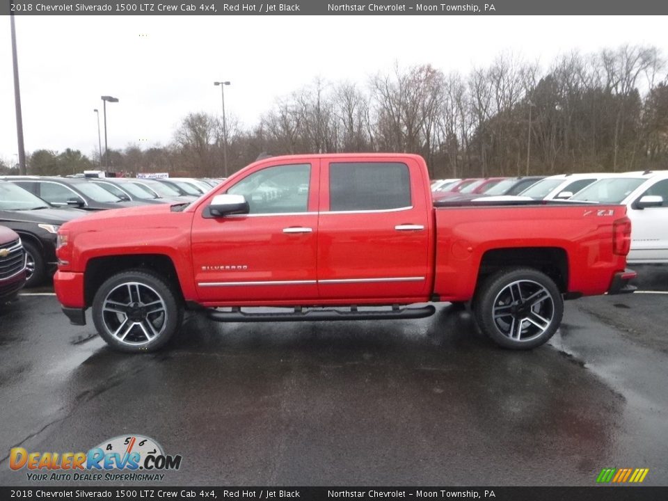 2018 Chevrolet Silverado 1500 LTZ Crew Cab 4x4 Red Hot / Jet Black Photo #2