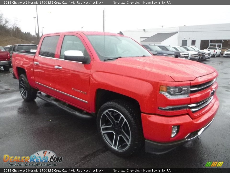 2018 Chevrolet Silverado 1500 LTZ Crew Cab 4x4 Red Hot / Jet Black Photo #7